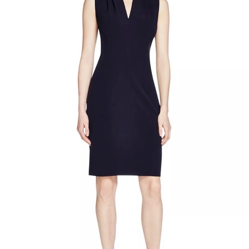 Elie Tahari Women's Roanna Sleeveless Sheath Dress, Navy, Size 12